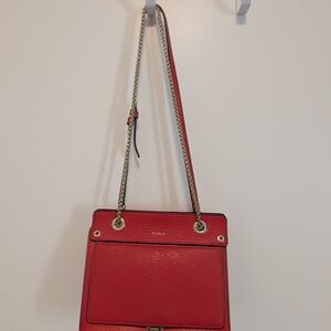 Furla Red Leather Shoulder Bag